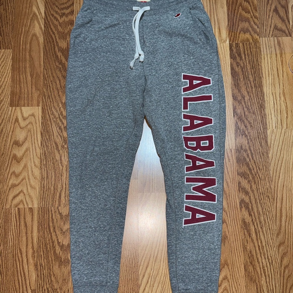 Gray and Red Jogger Sweatpants